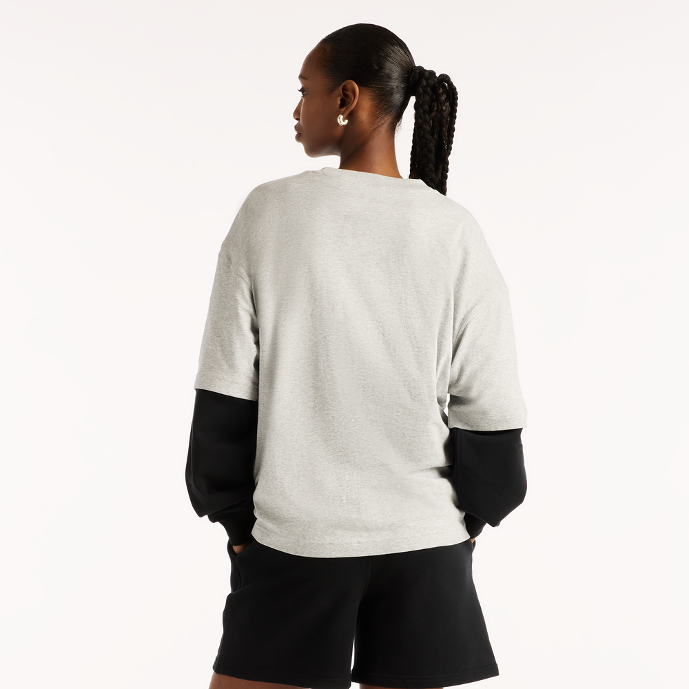 Koszulka damska New Balance Sport Oversized Graphic – szara