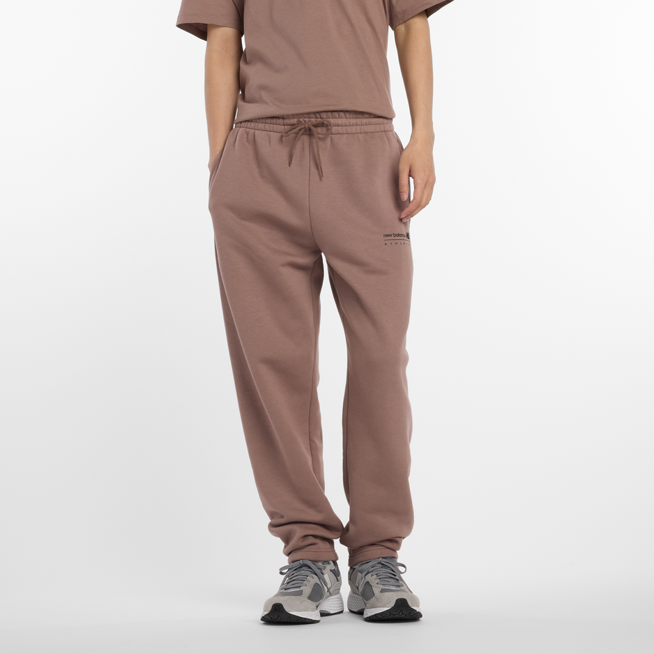 Spodnie męskie New Balance MP53508EAS – brązowe