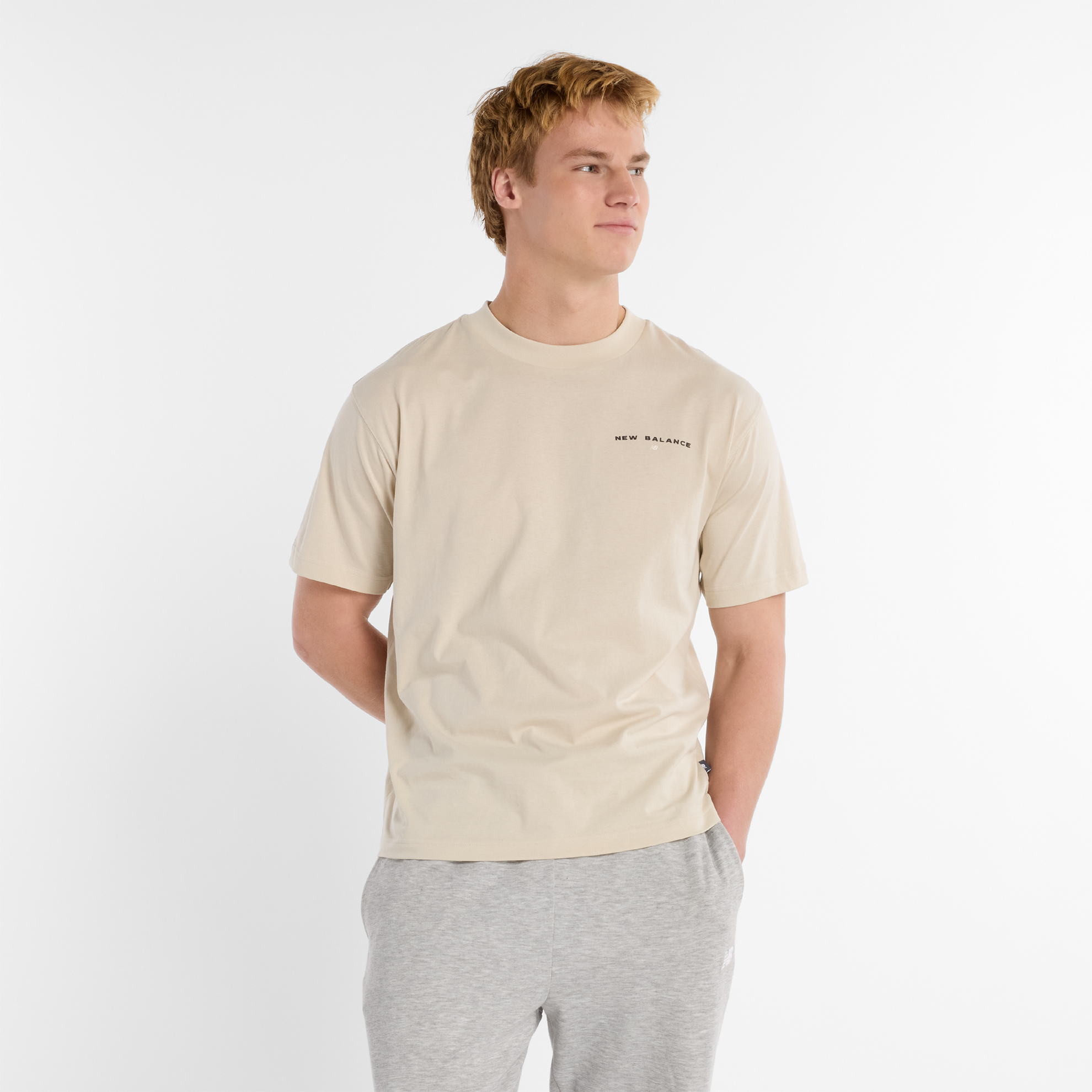 Koszulka męska New Balance MT51507TWF – beżowa