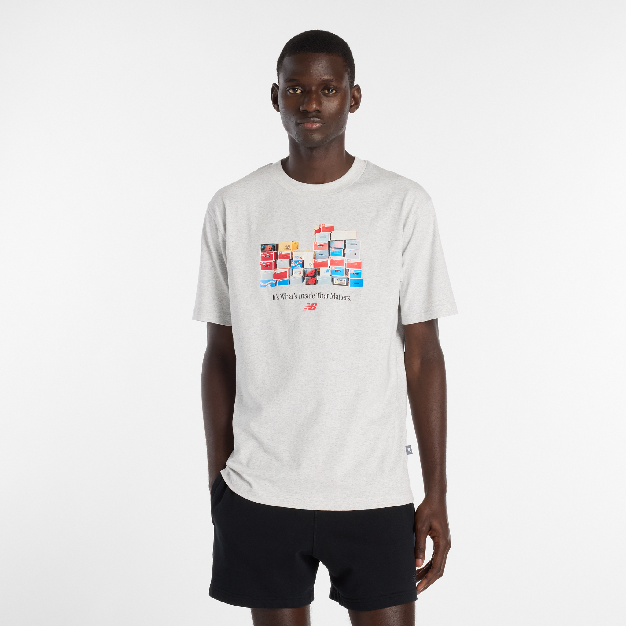 Koszulka męska New Balance MT61H0DXAHH – szara