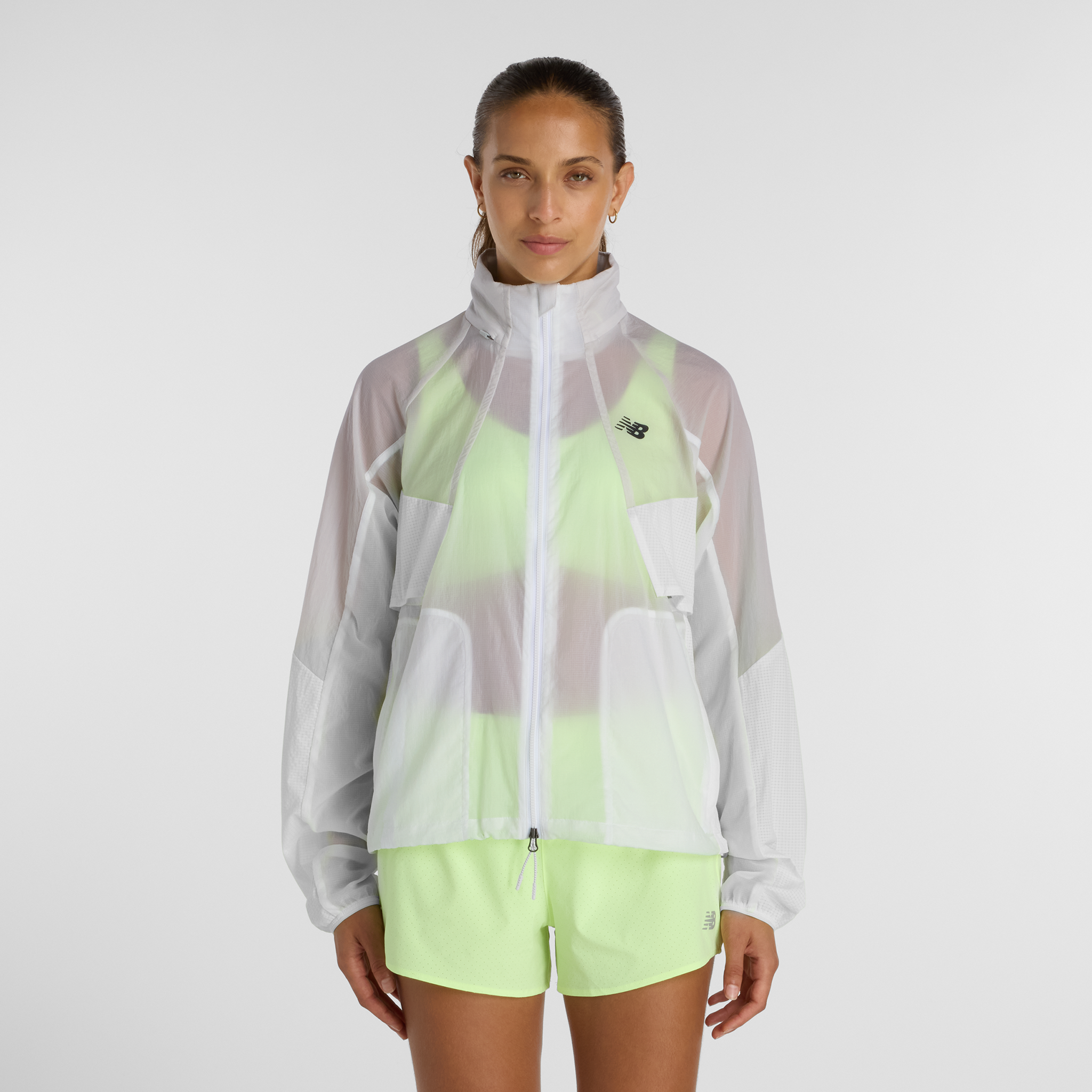 Kurtka damska New Balance WJ61J326GYM – szara