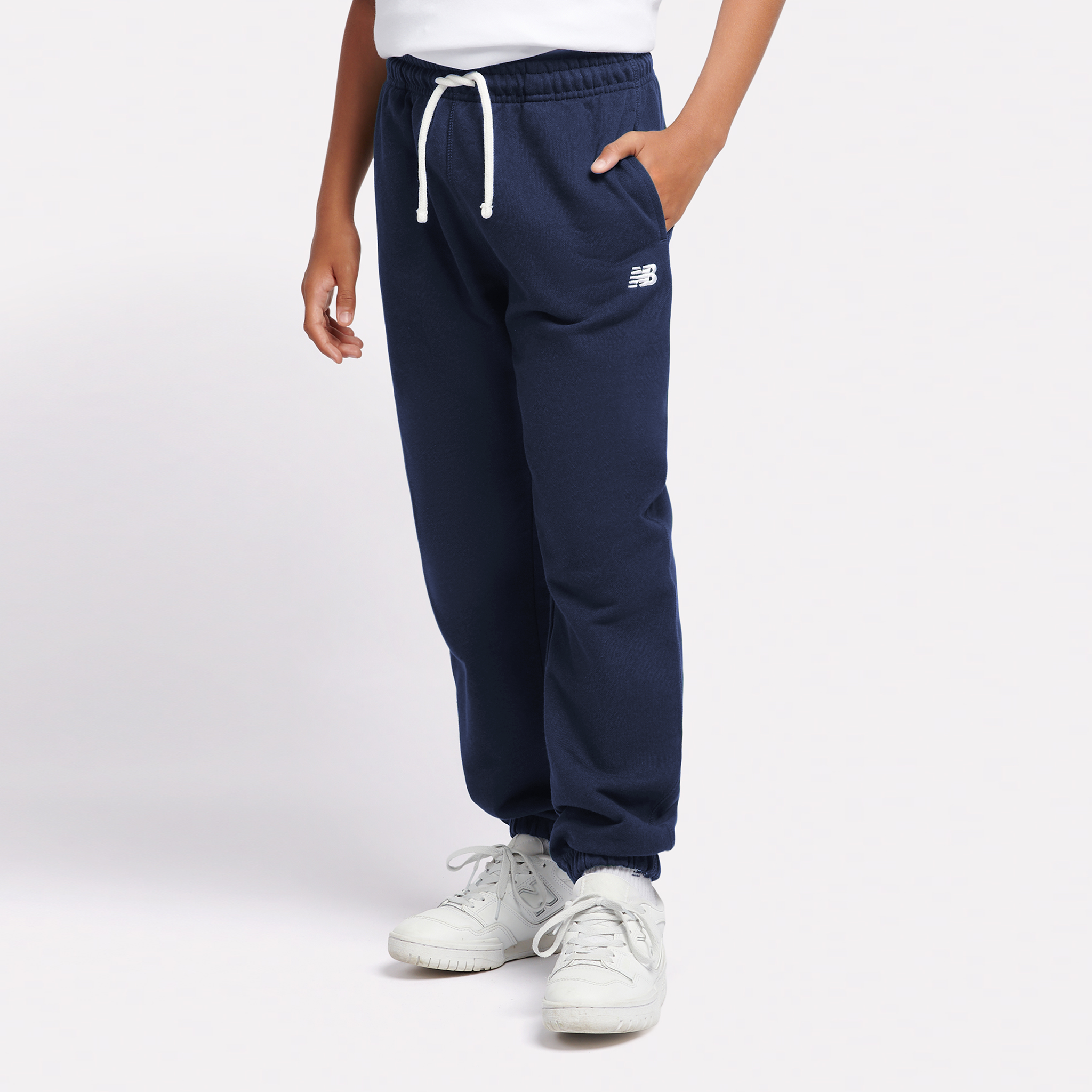 Spodnie dziecięce New Balance LAKB0060NNY – granatowe