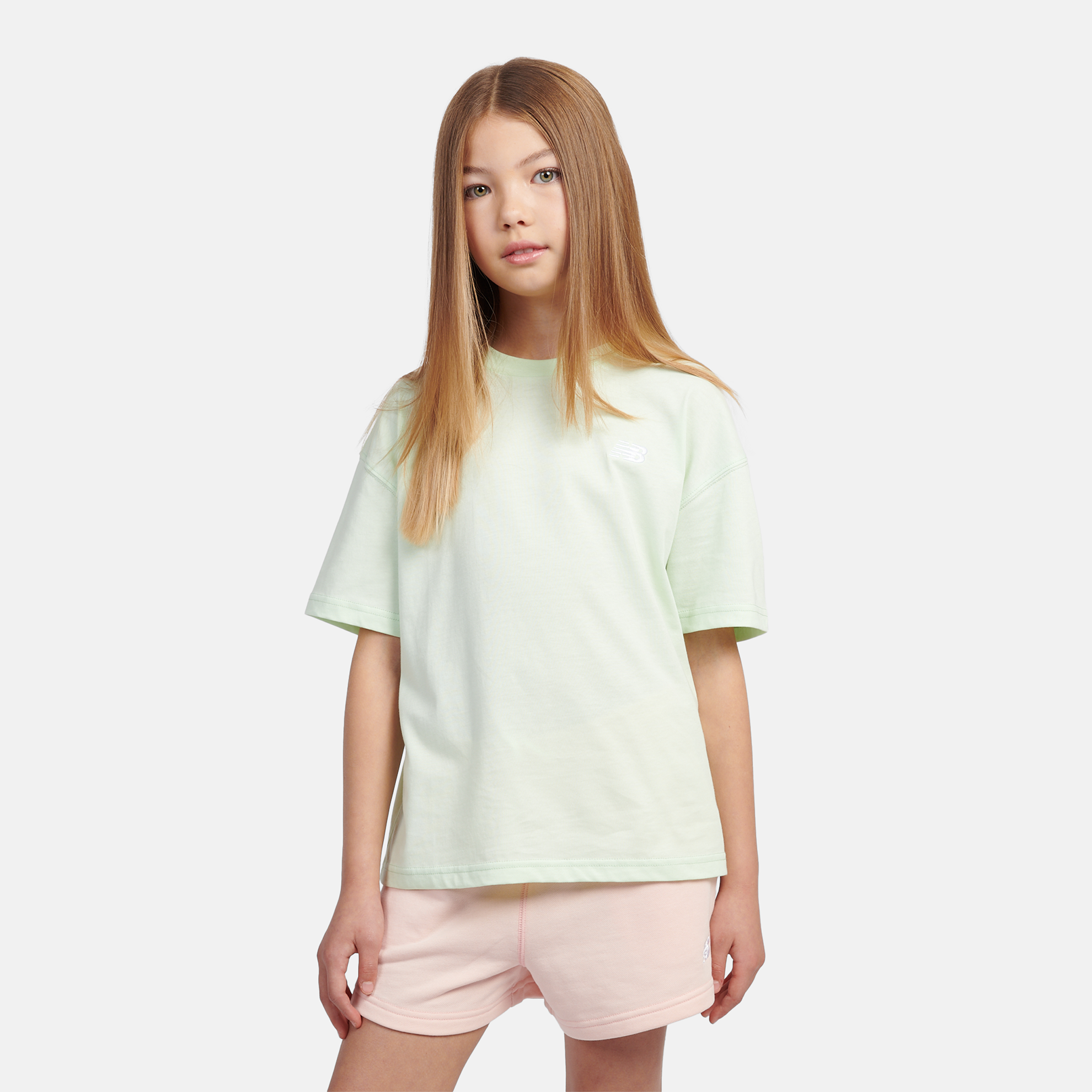 Koszulka dziecięca New Balance LAKG0001MEW – miętowa