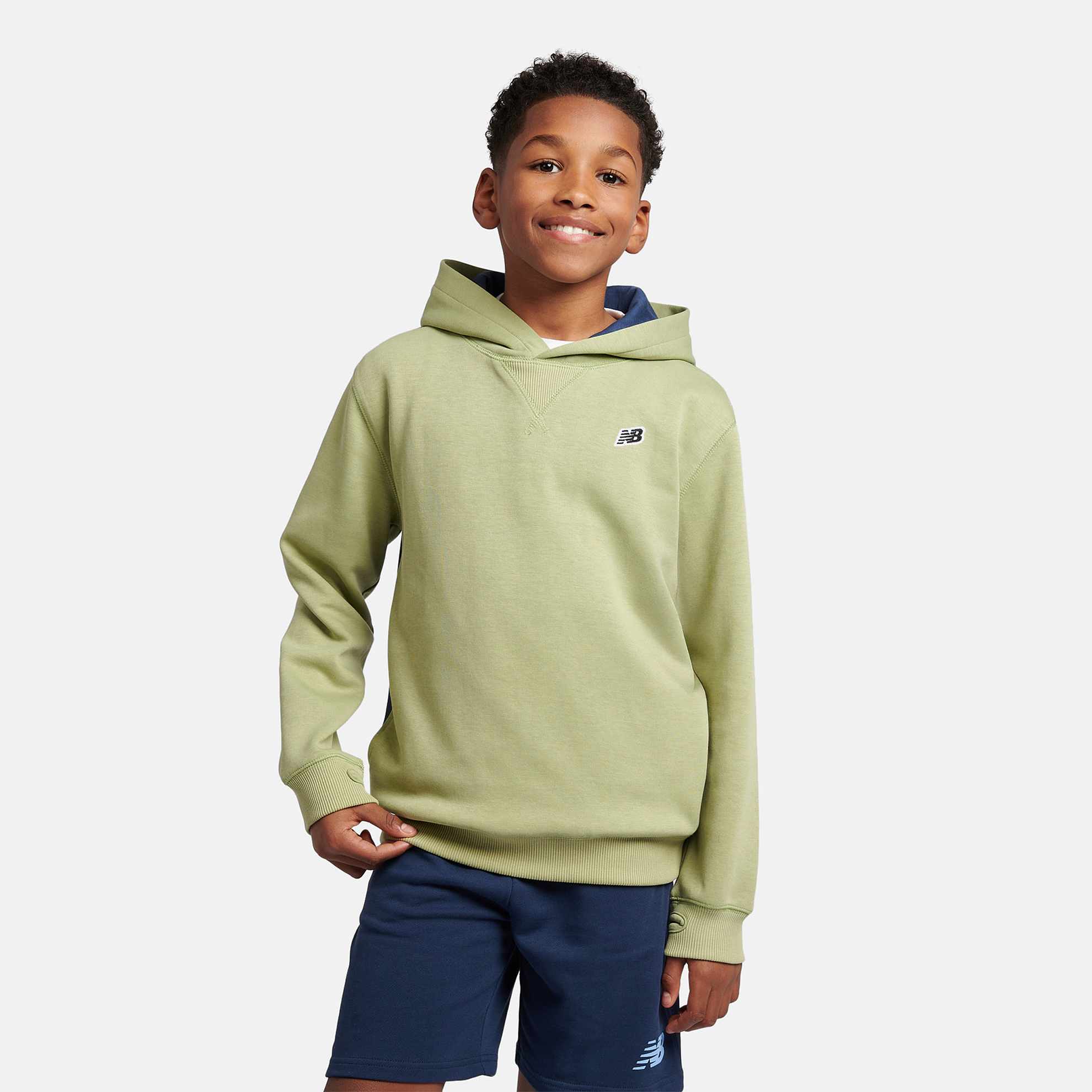 Bluza dziecięca New Balance LAKB0192EEN – zielona