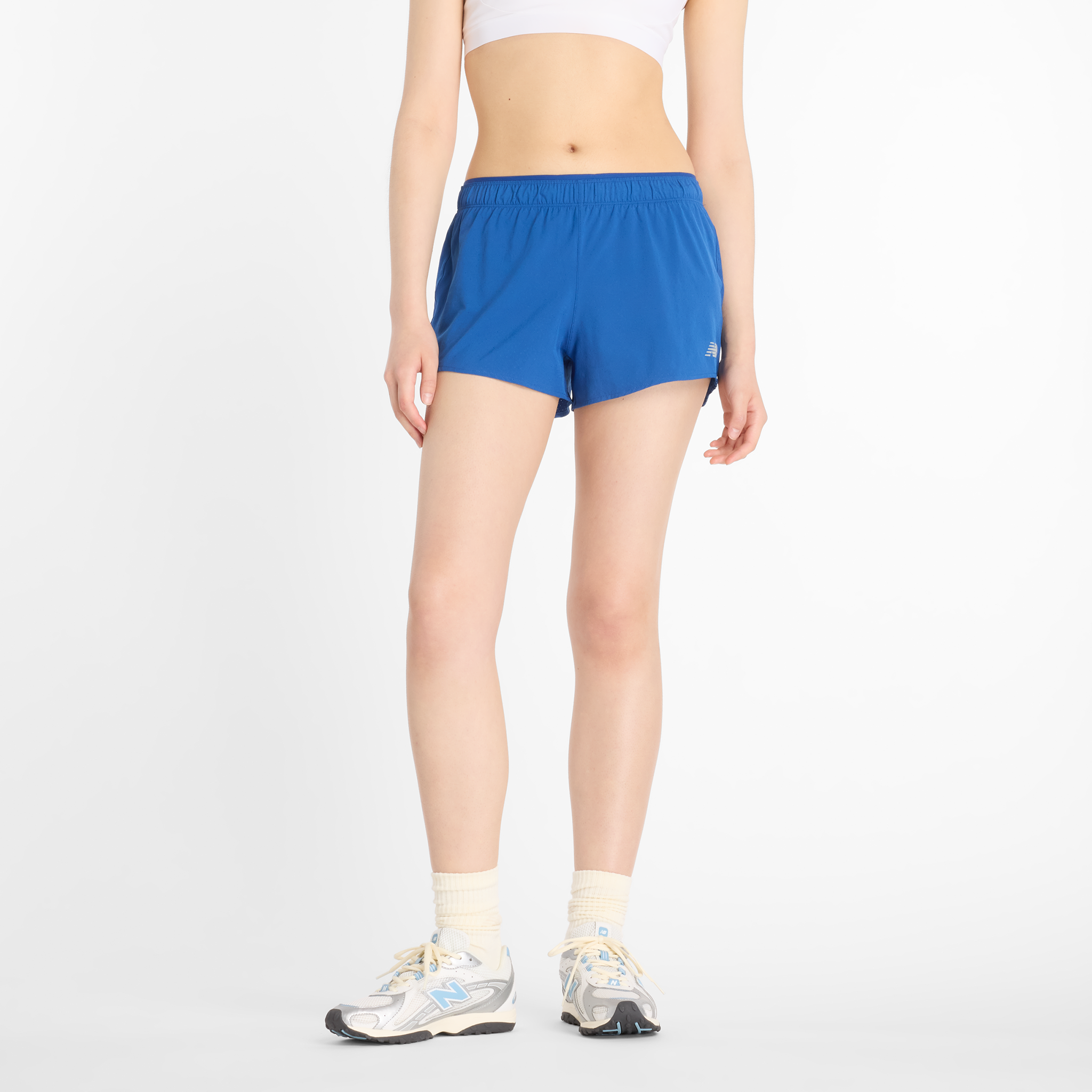 Spodenki damskie New Balance WS41286GAB – niebieskie