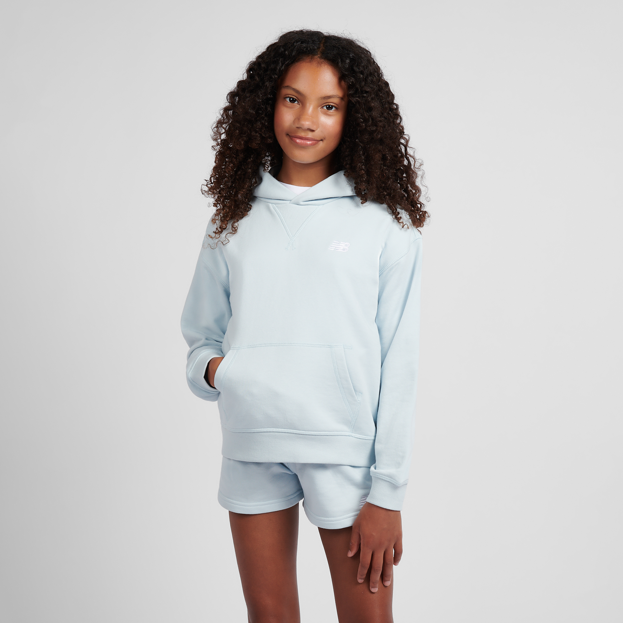 Bluza dziecięca New Balance LAKG0056FRL – niebieska