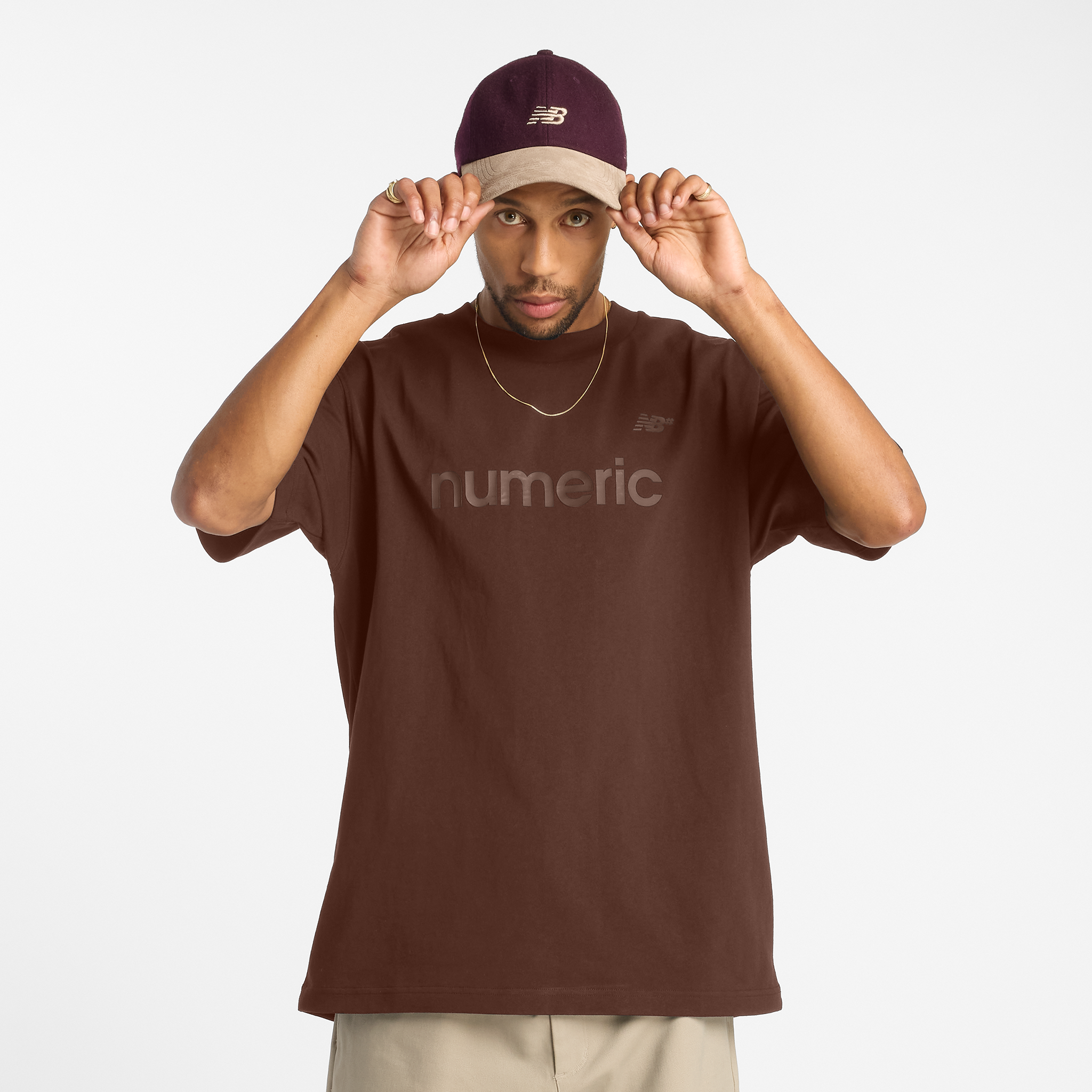 Koszulka męska New Balance Numeric MT51955ROK – brązowa