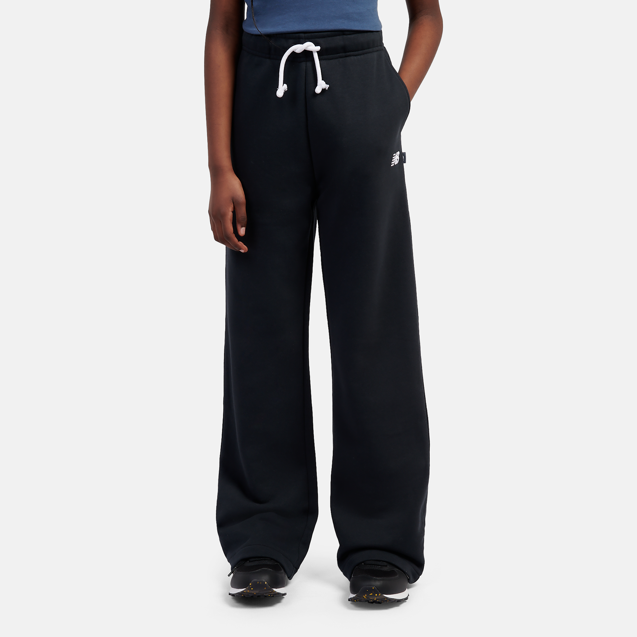 Spodnie dziecięce New Balance LAKG0216BK – czarne