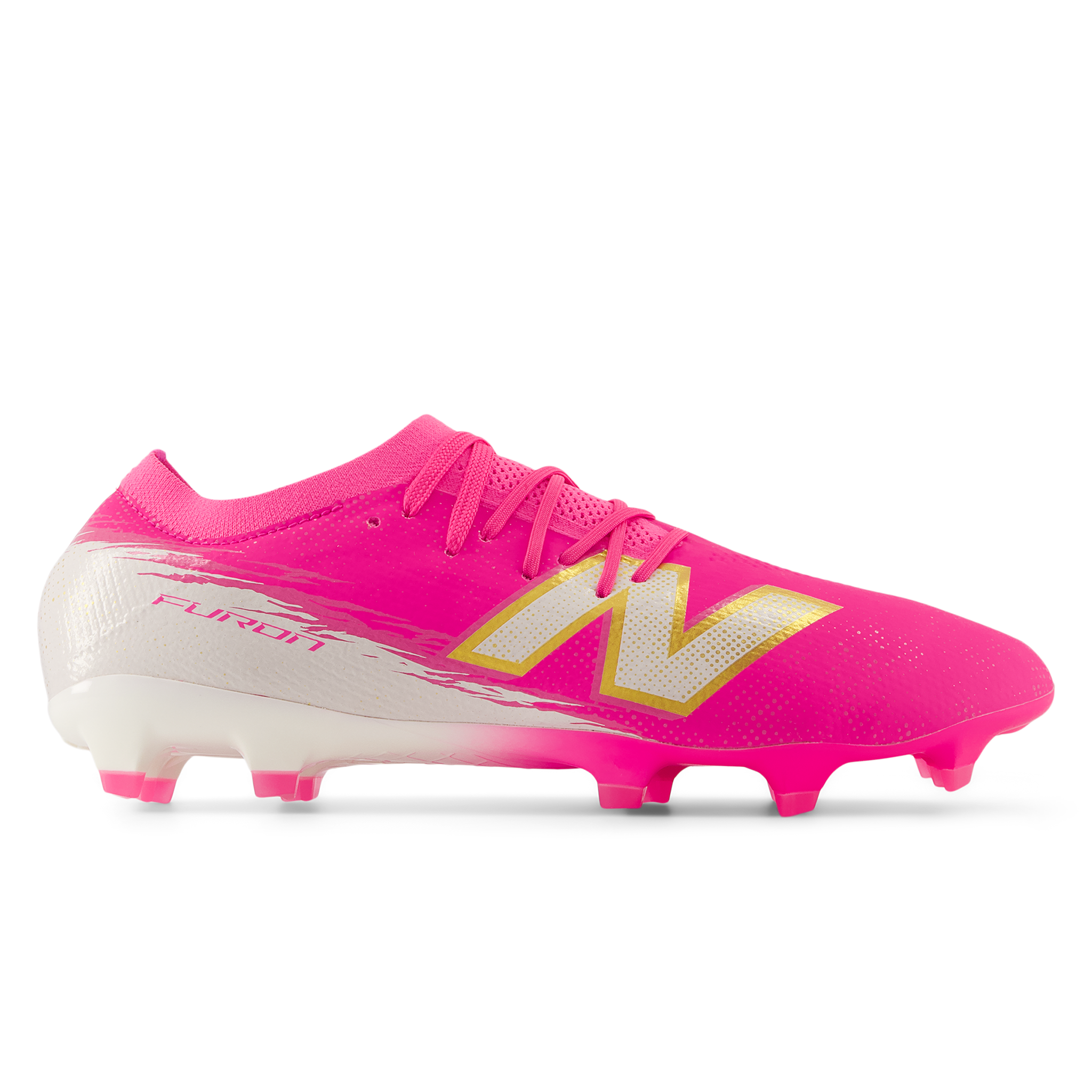 Korki męskie New Balance FURON PRO FG V8 UF2F221 – różowe
