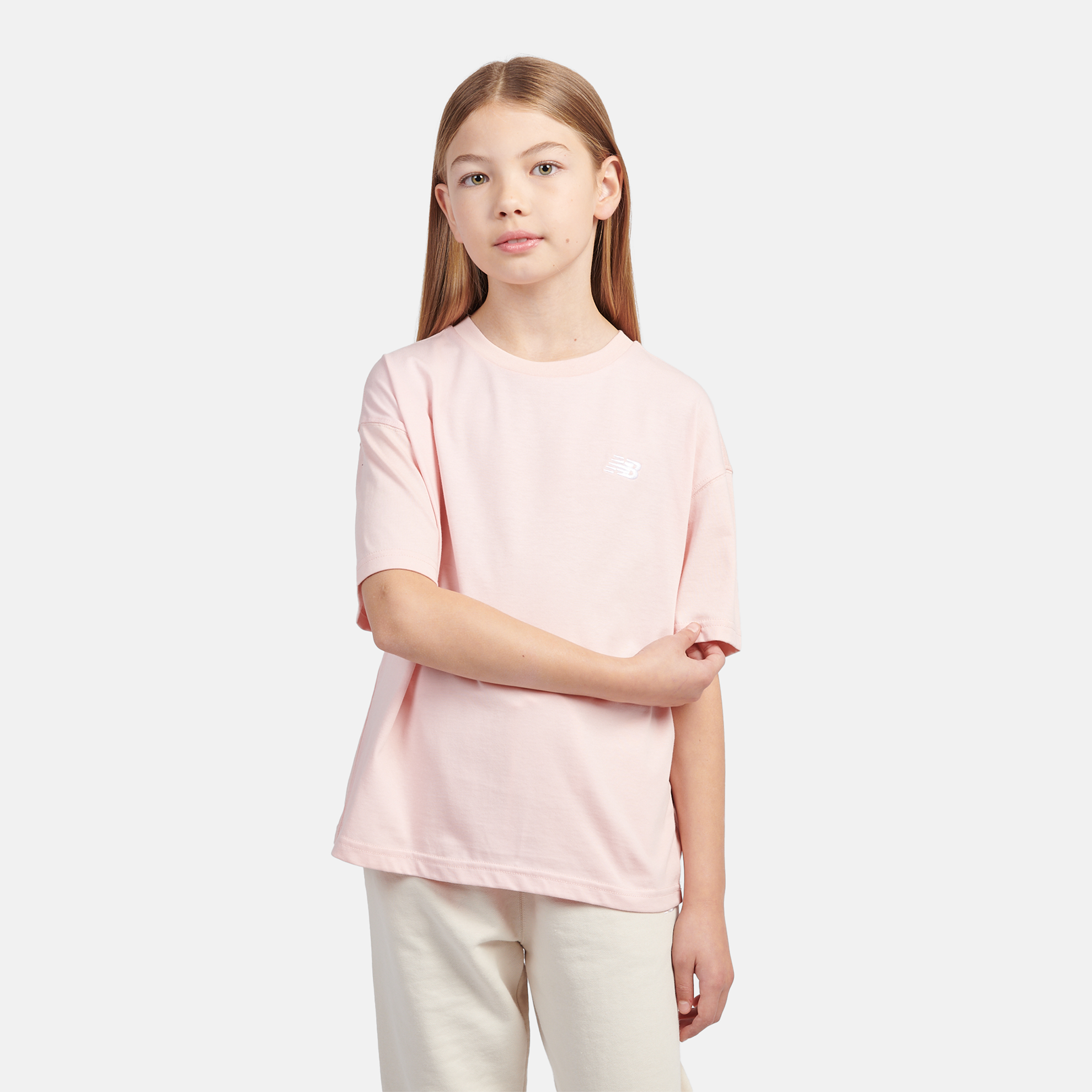 Koszulka dziecięca New Balance LAKG0001PIE – różowa