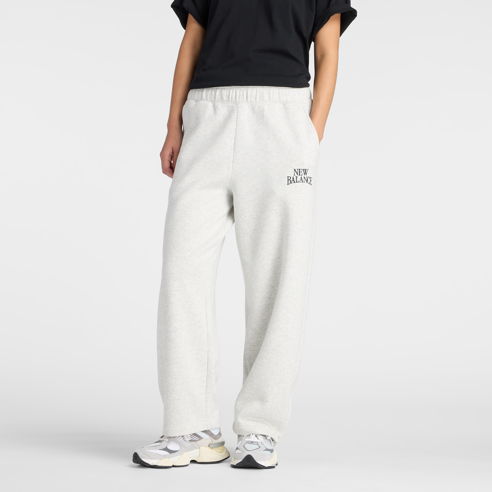 Spodnie damskie New Balance WB61W1DZAHH – szare