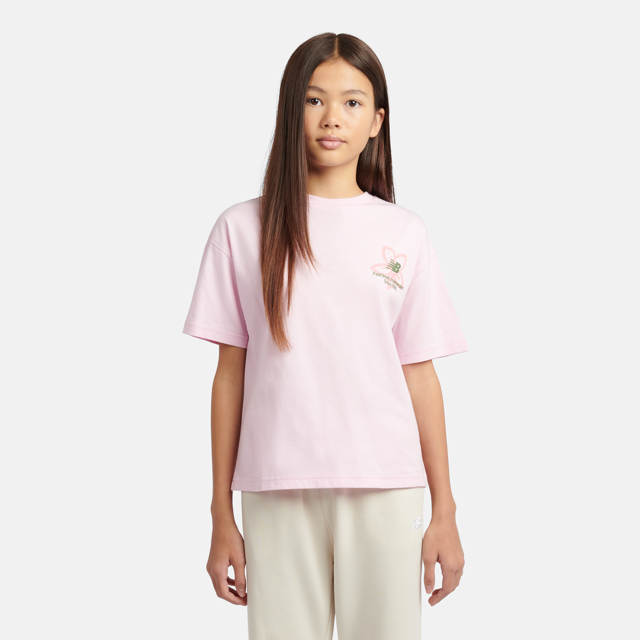 Koszulka dziecięca New Balance YT6124R8LIR – różowa