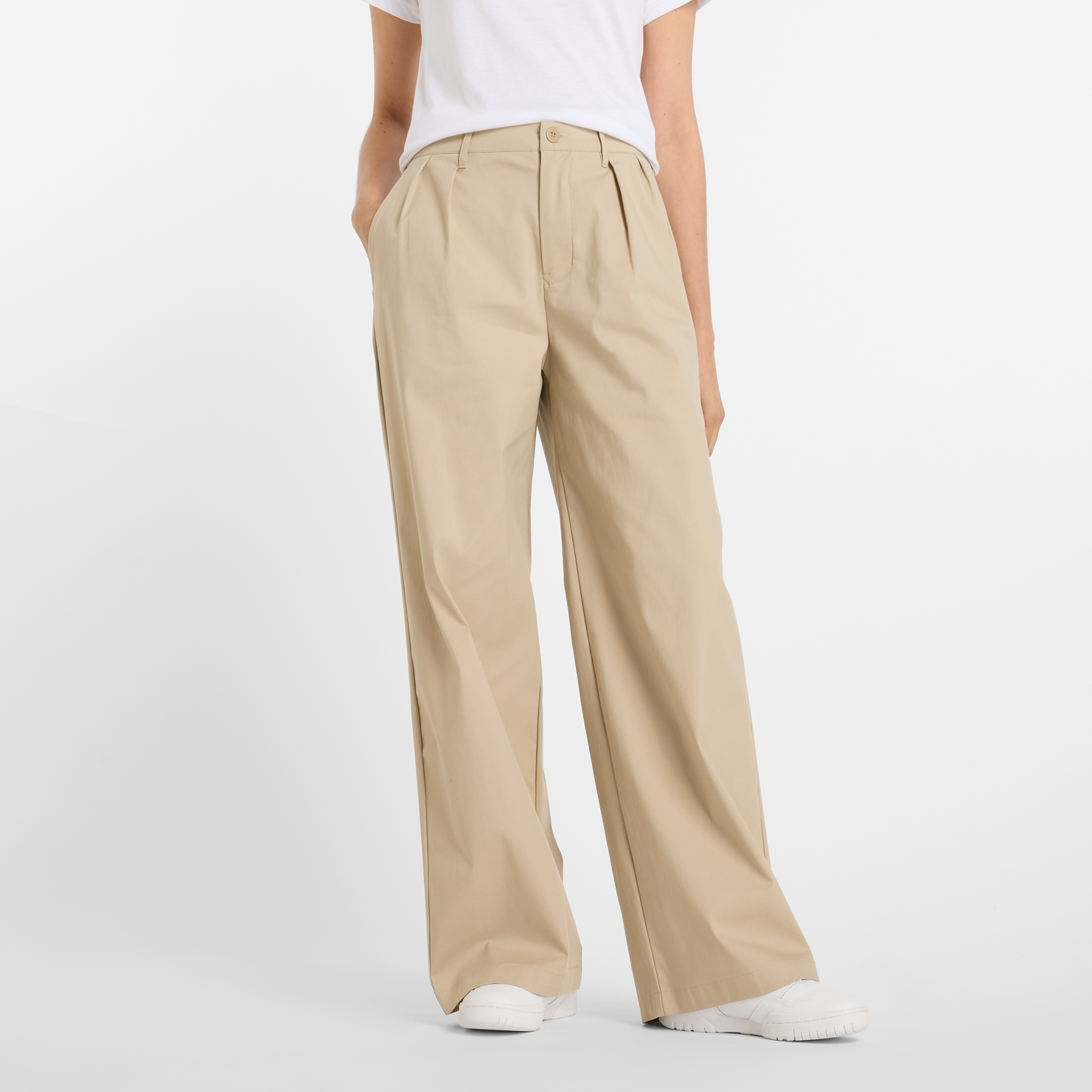 Spodnie damskie New Balance WP51538SOT – beżowe