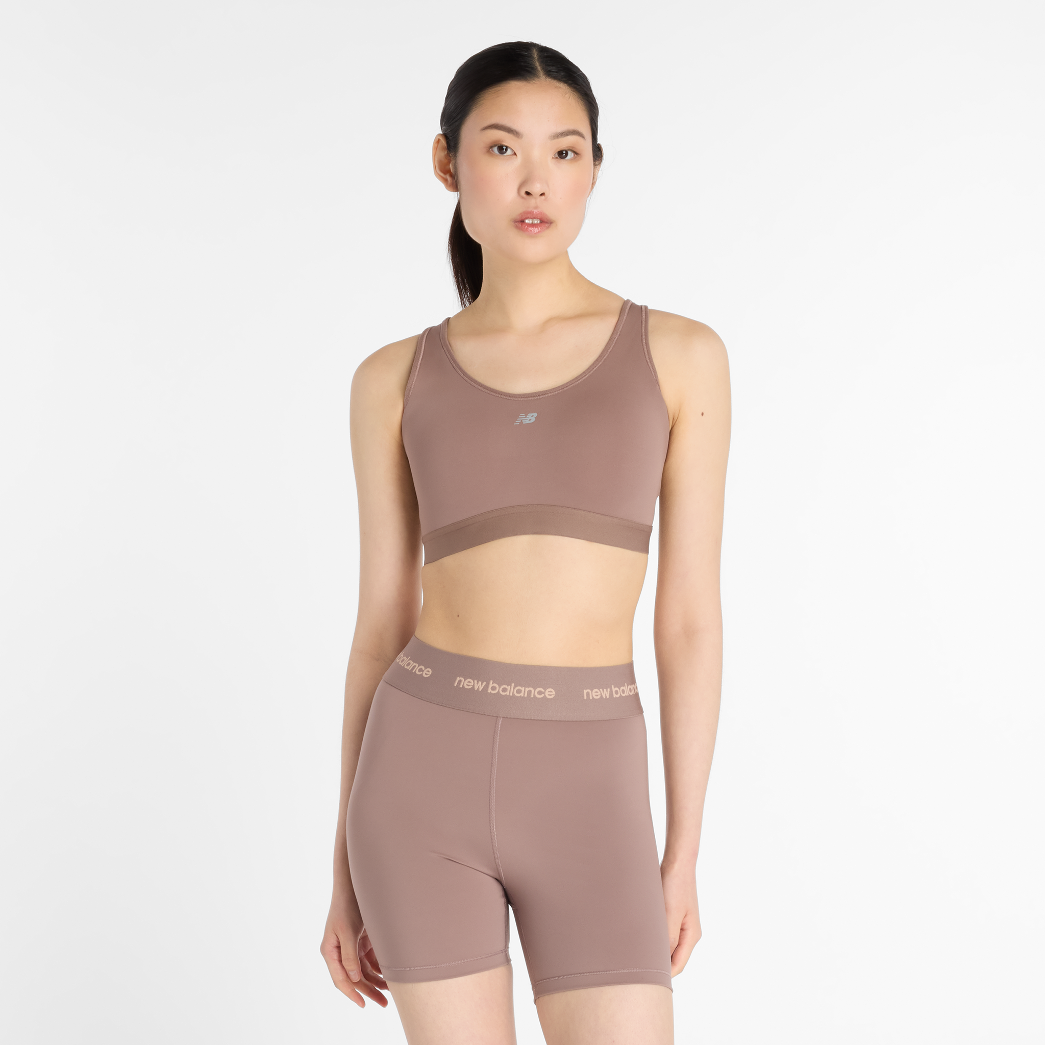 Biustonosz do biegania New Balance WB51032EAS – beżowy