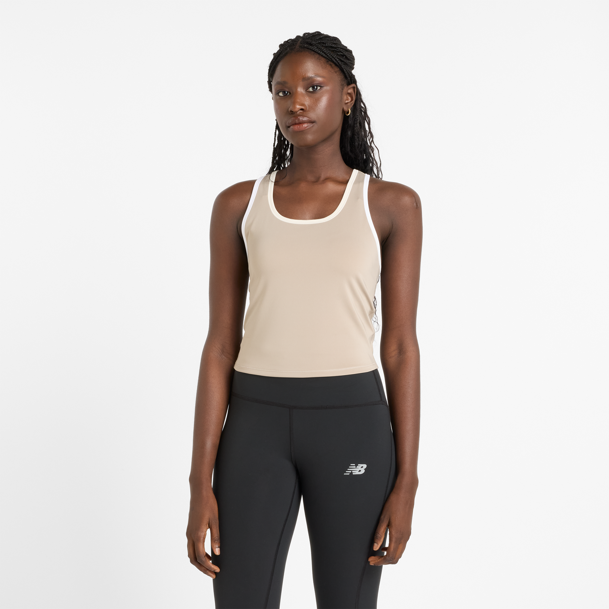 Koszulka damska New Balance WT51401ADS – beżowa