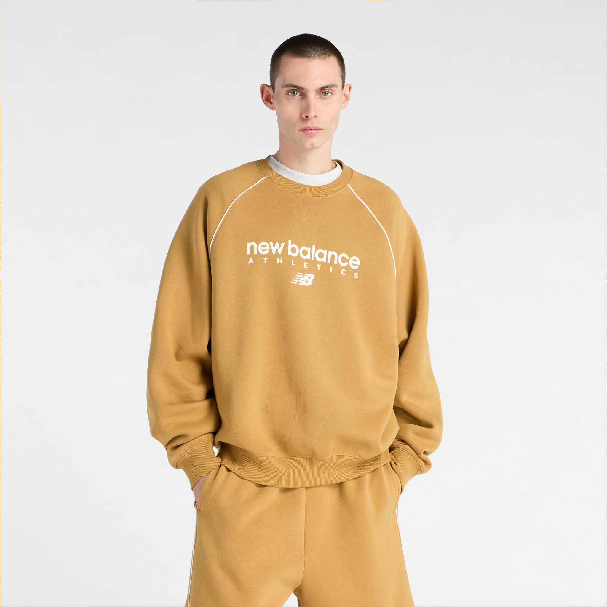 Bluza męska New Balance MT61U4JOABG – pomarańczowa