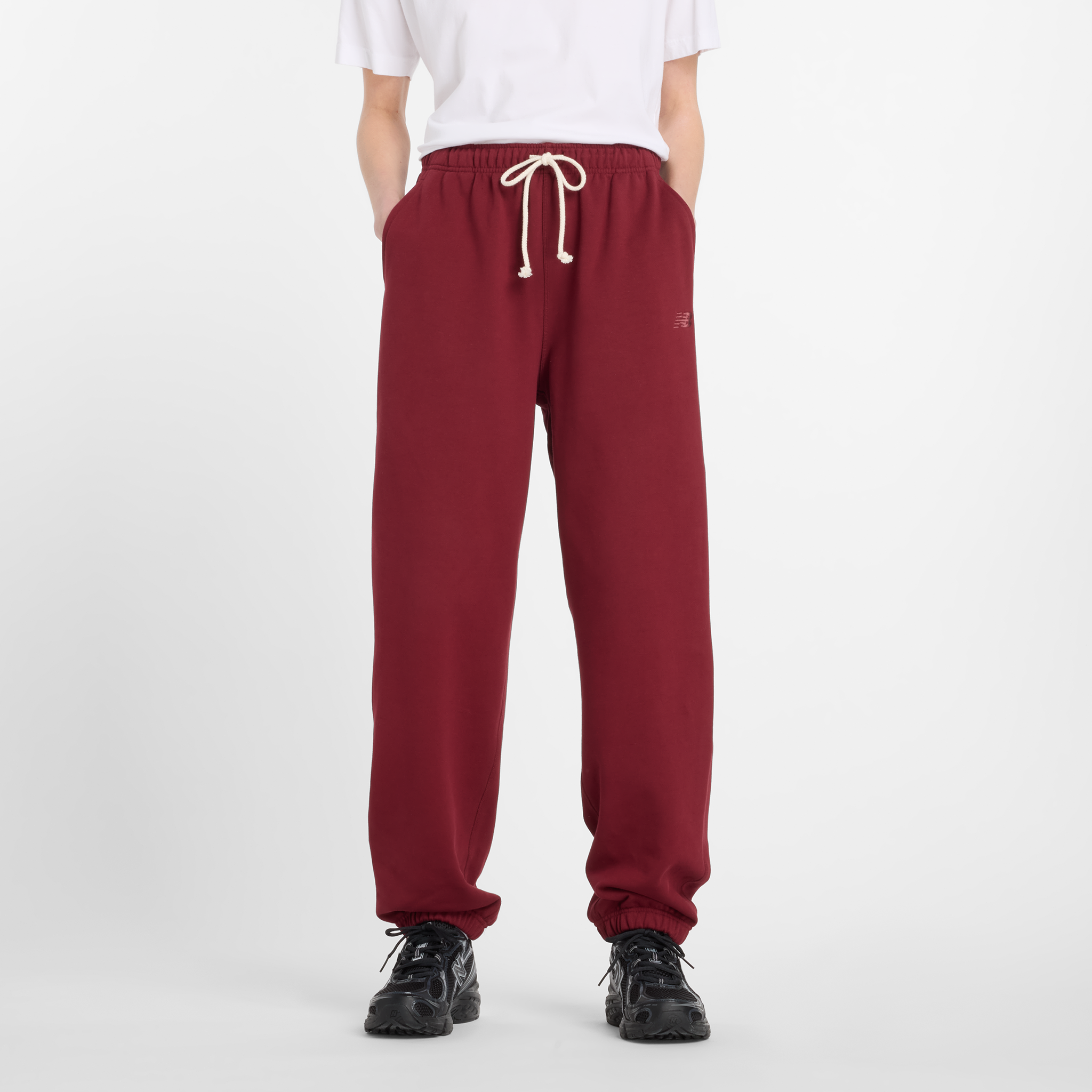 Spodnie damskie New Balance WP41513MHB – bordowe