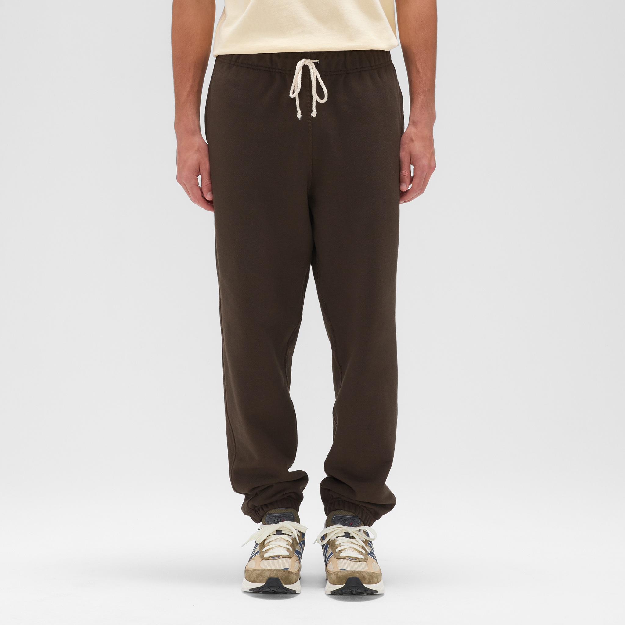 Spodnie męskie New Balance MADE in USA MP43547RHE – brązowe