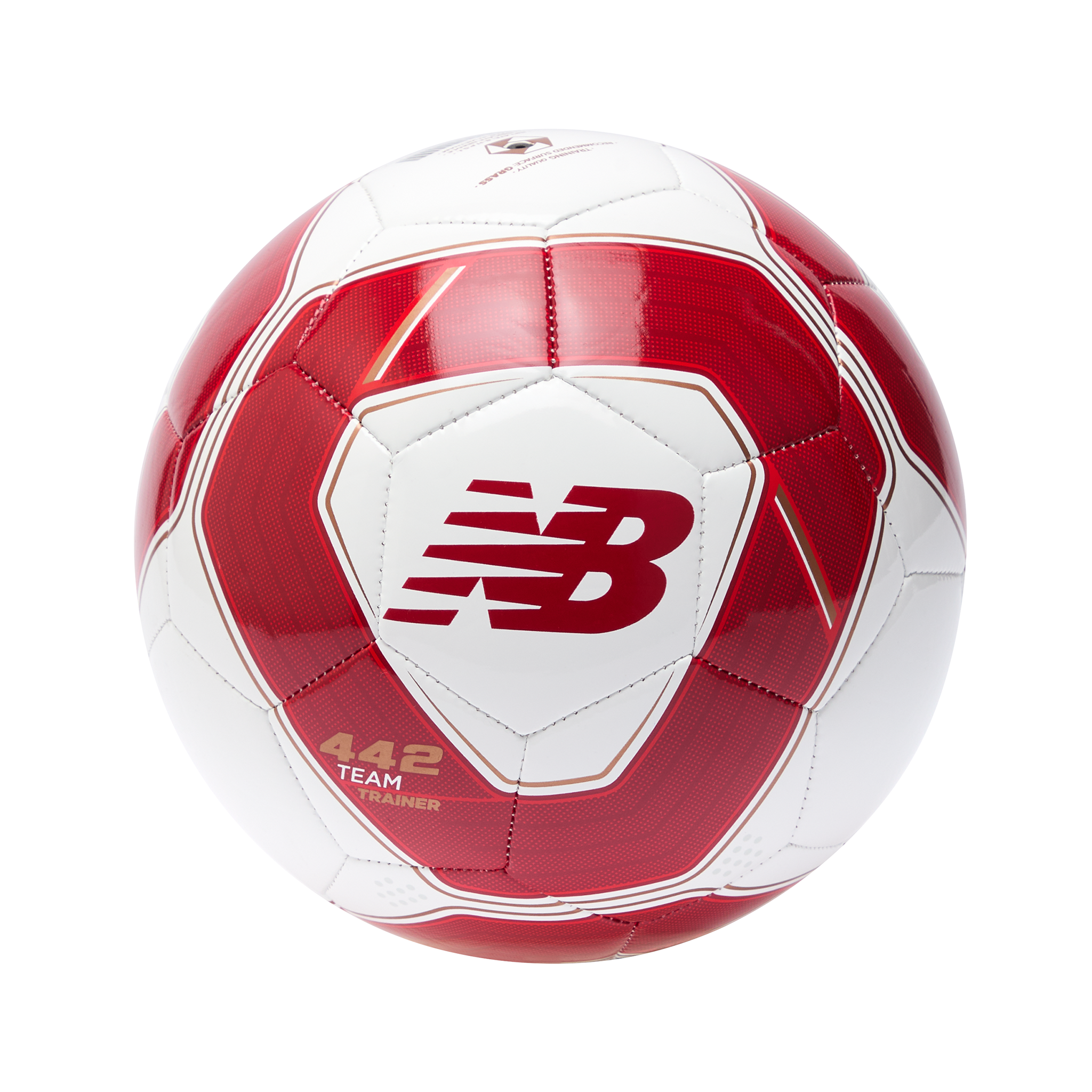 Piłka New Balance 442 TEAM TRAINER FB23062GWRD – biała