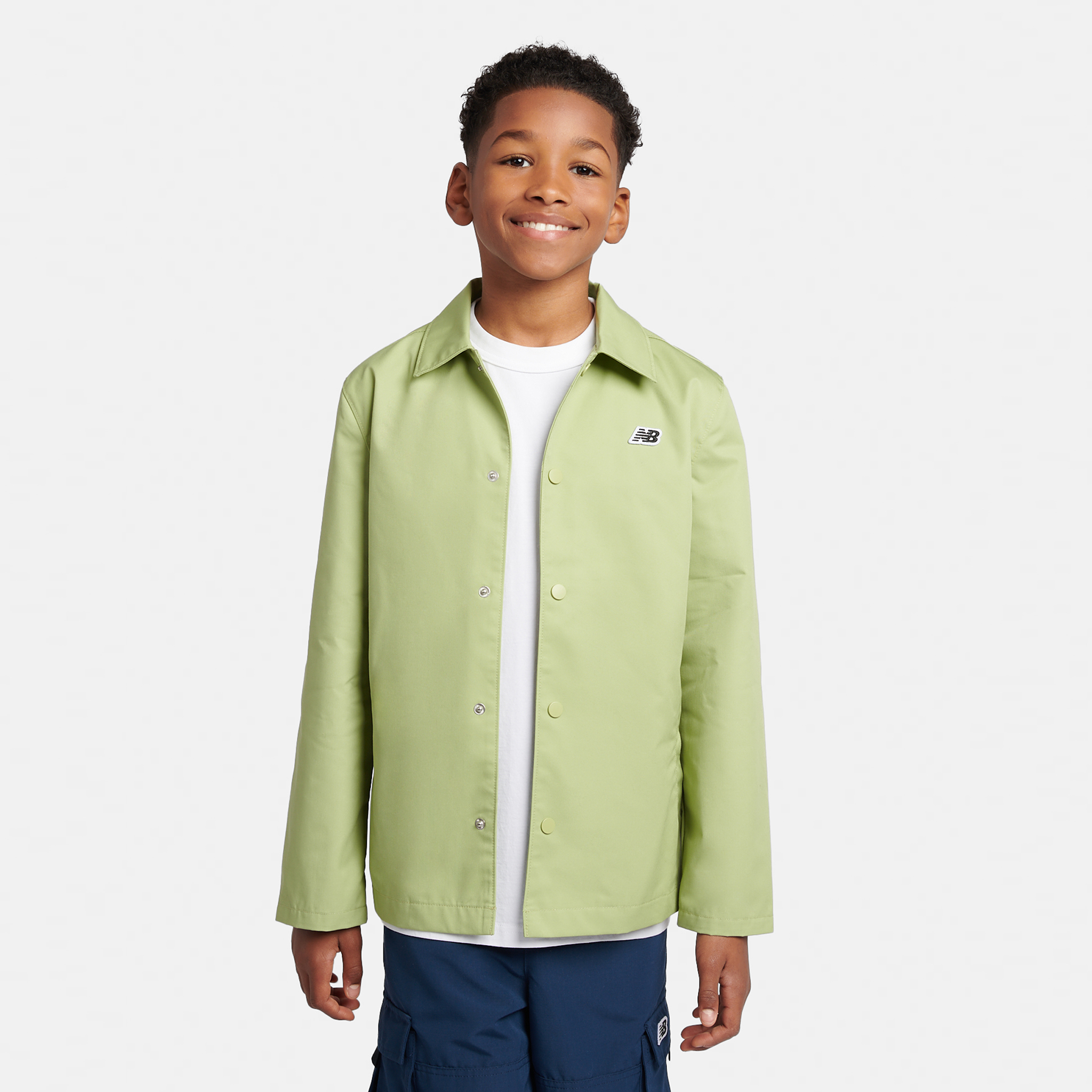 Kurtka dziecięca New Balance LAKB0140EEN – zielona