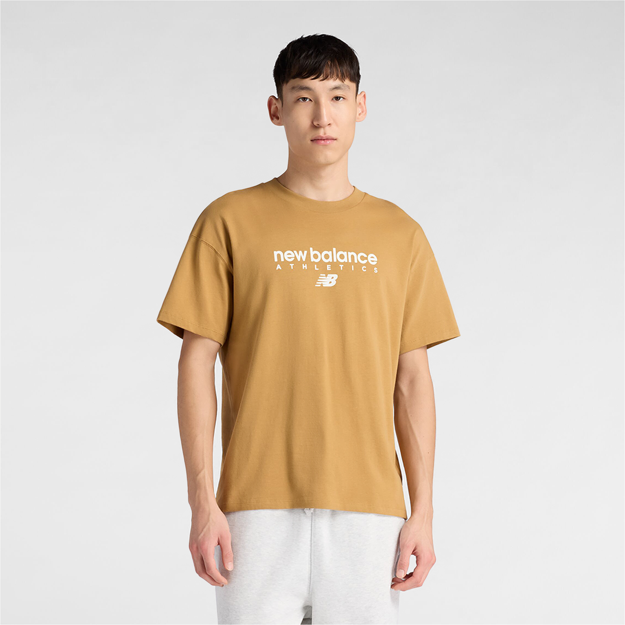 Koszulka męska New Balance MT61D0U5ABG – pomarańczowa