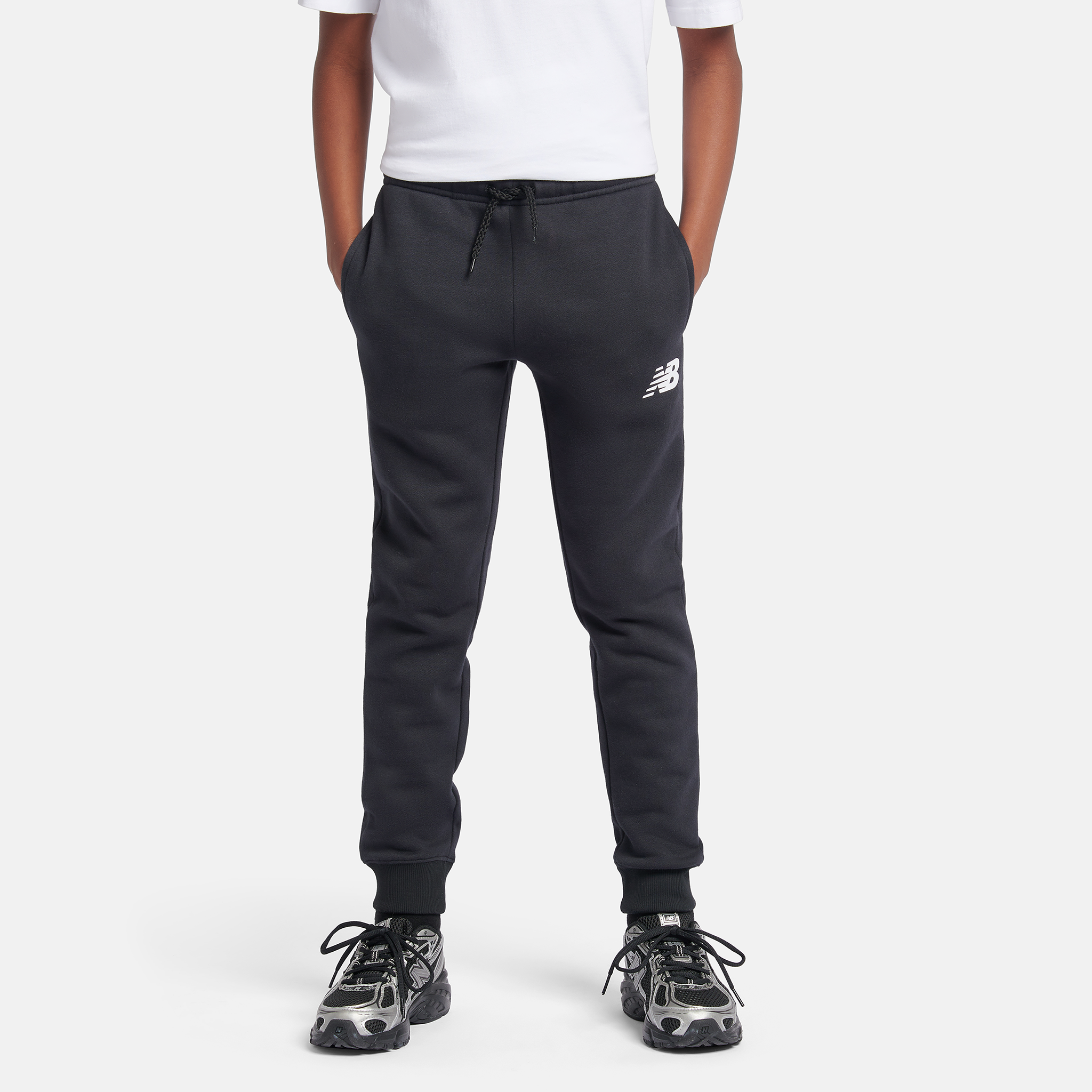 Spodnie dziecięce New Balance LAKB0007BK – czarne