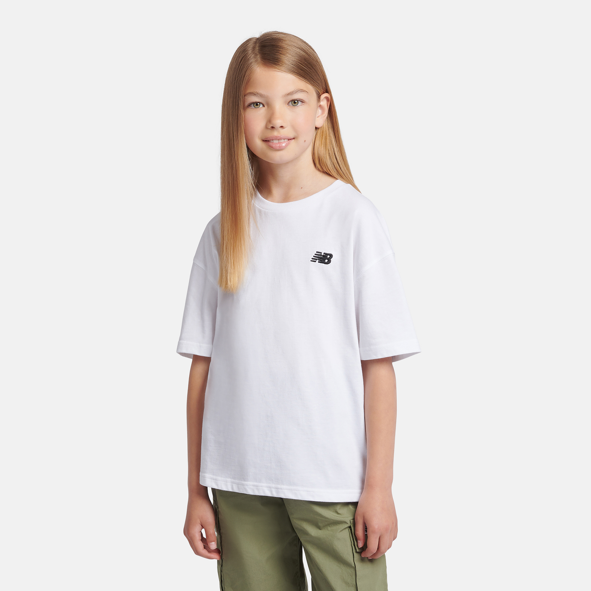 Koszulka dziecięca New Balance LAKG0001BWE – biała