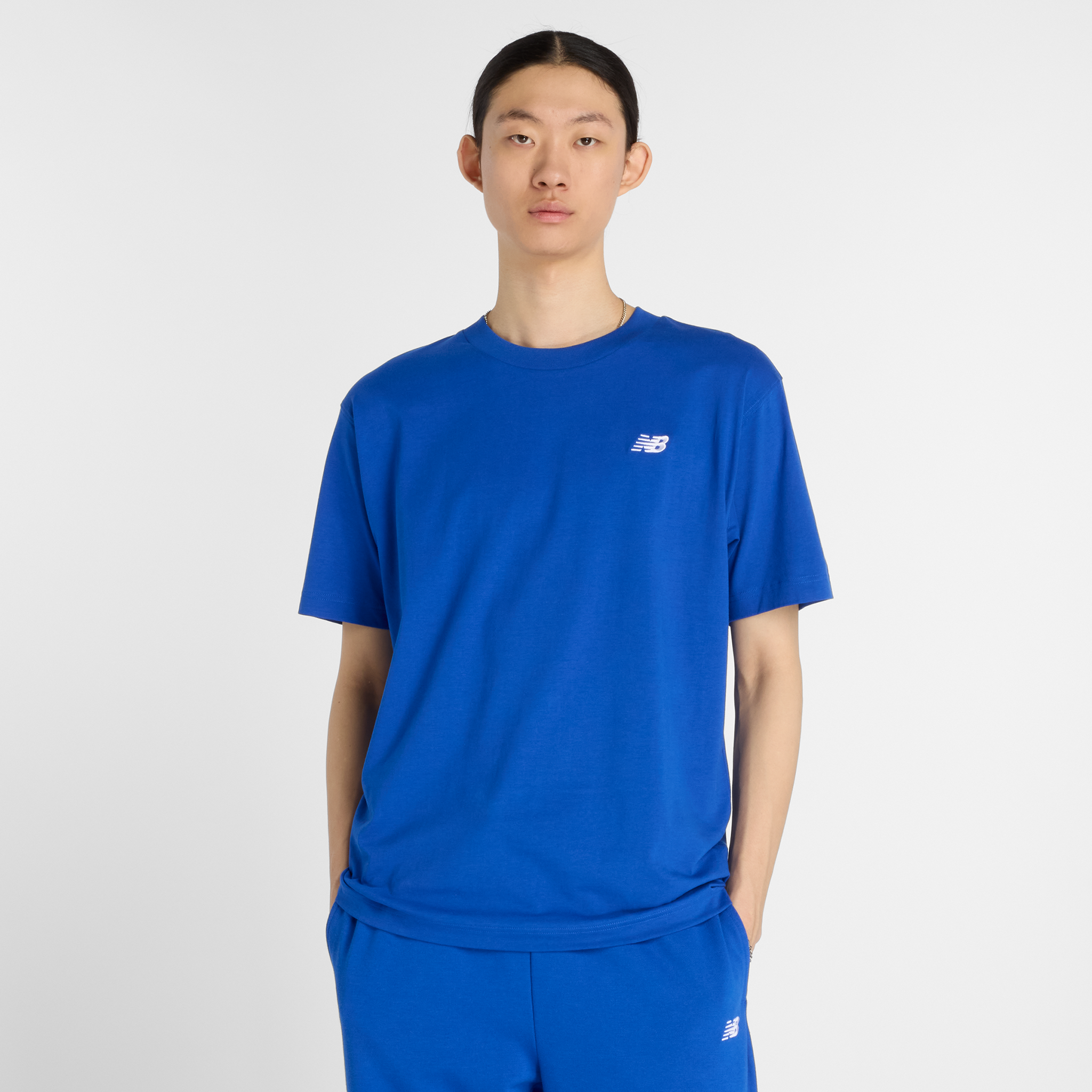 Koszulka męska New Balance MT41509BUM – niebieska