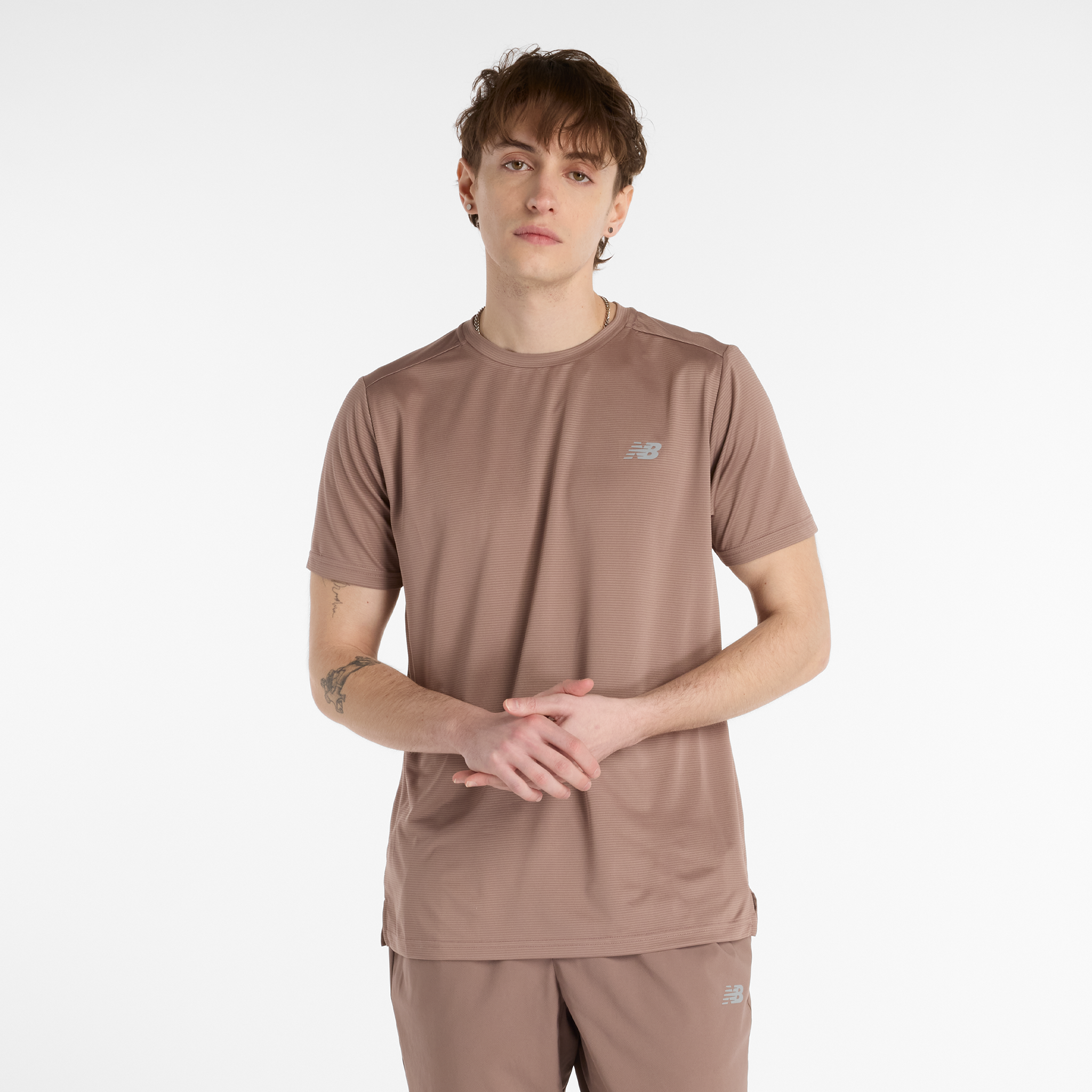 Koszulka męska New Balance MT41222EAS – brązowa