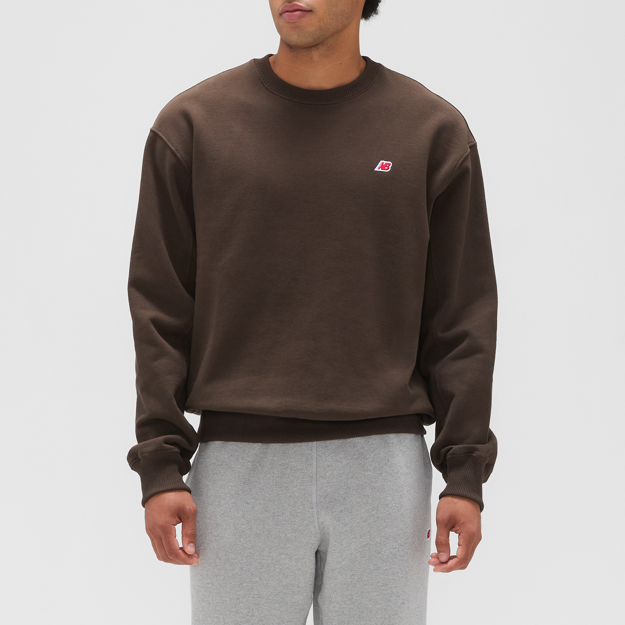 Bluza męska New Balance MADE in USA MT43541RHE – brązowa