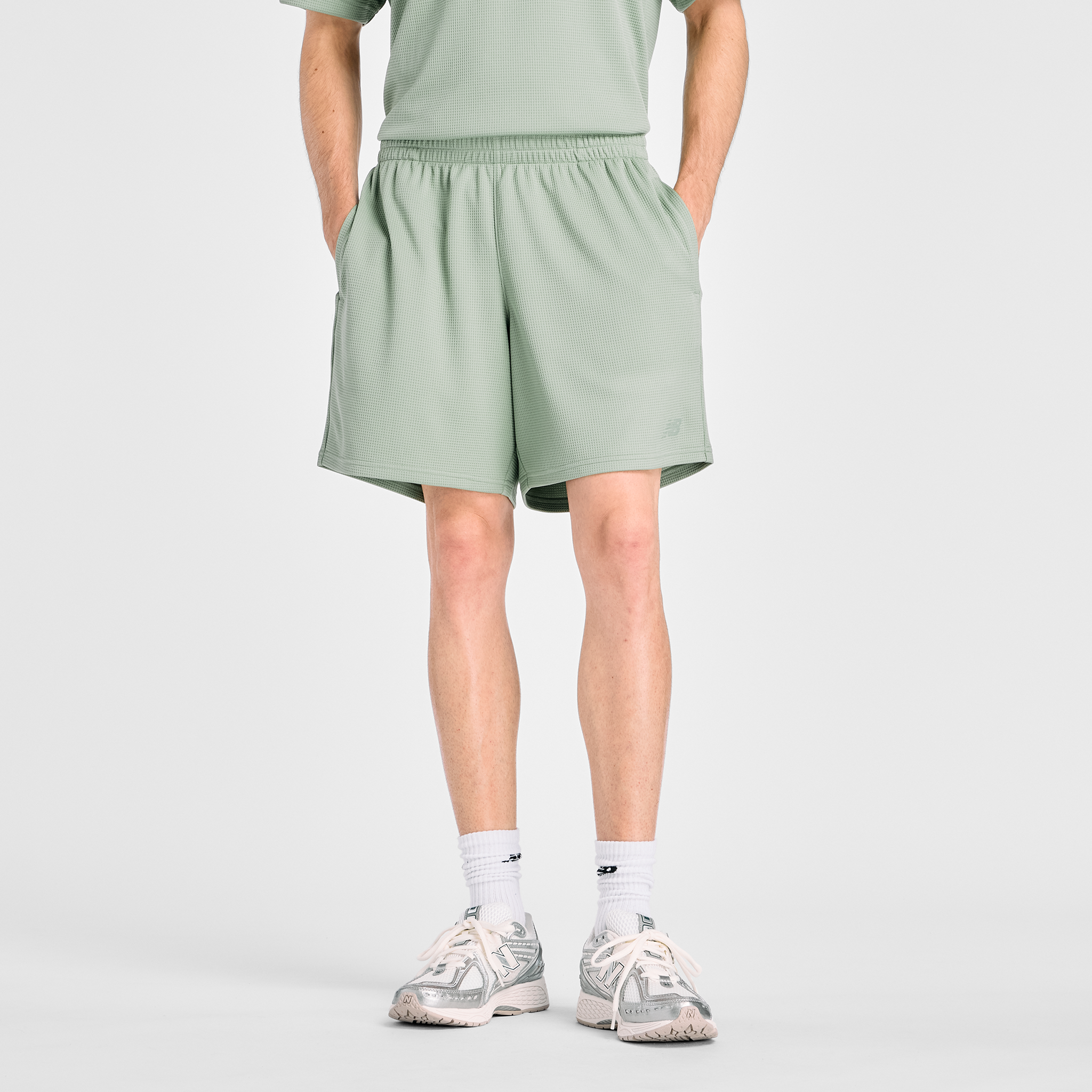 Spodenki męskie New Balance MB61V17CAAR – zielone