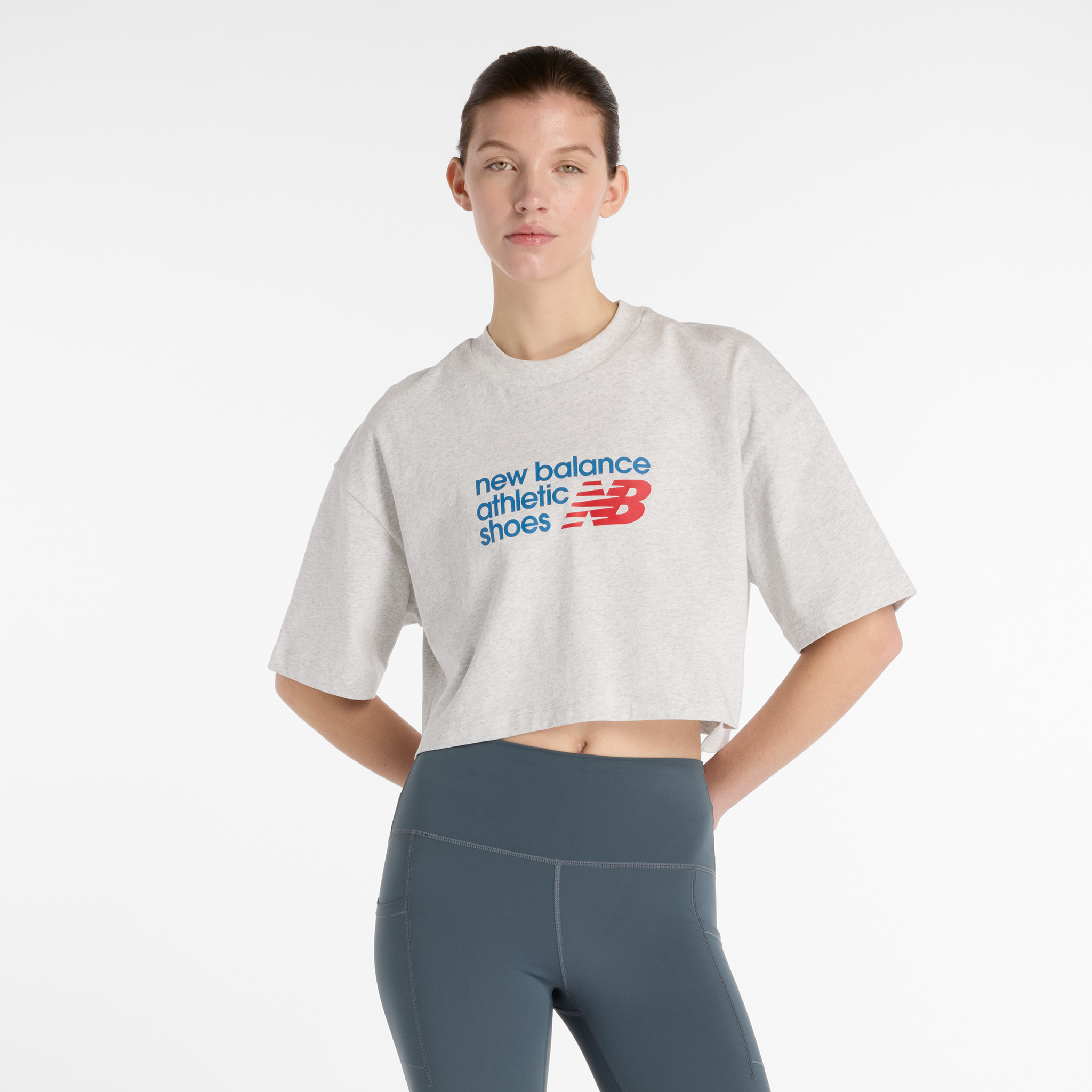 Koszulka damska New Balance WT51908AHH – szara