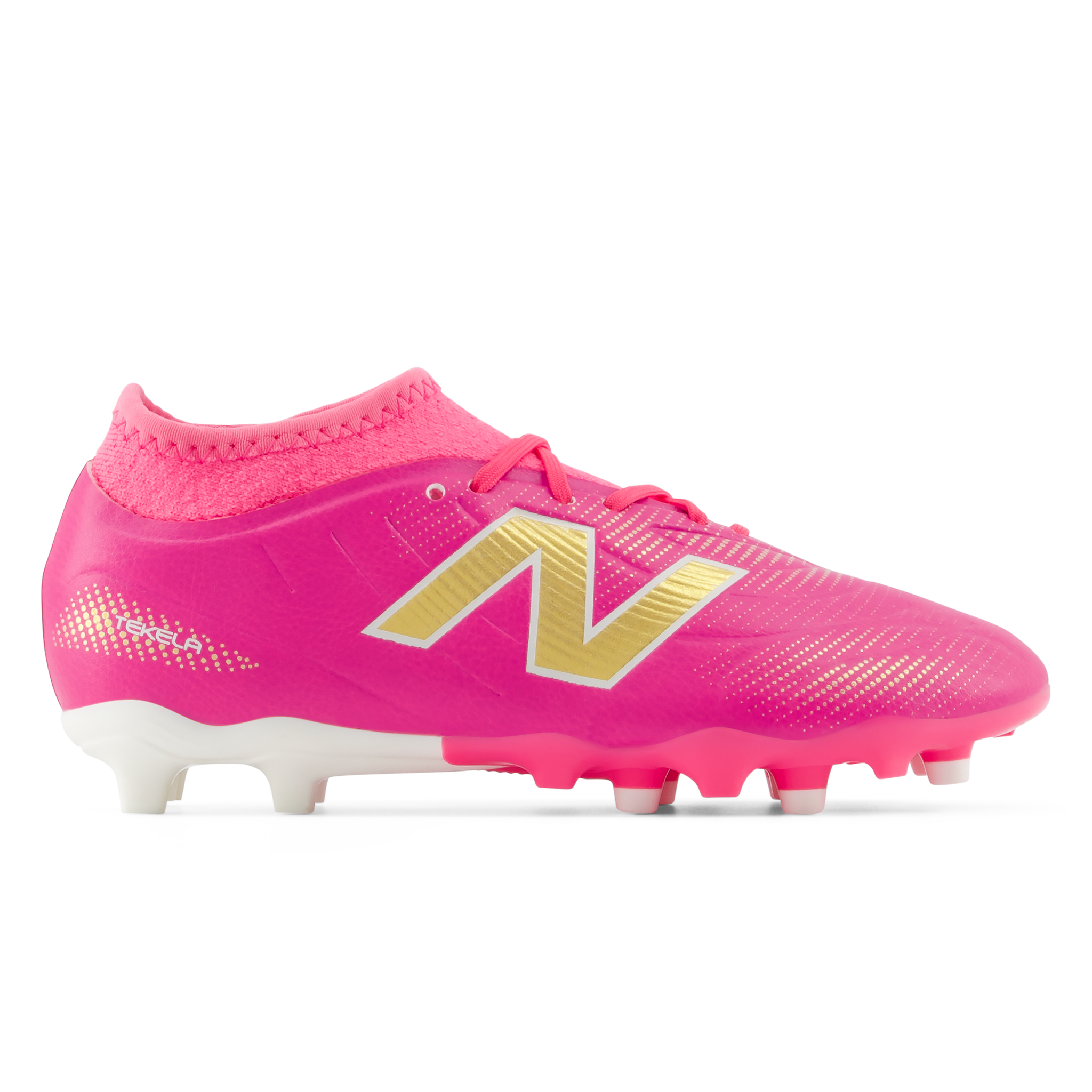 Korki dziecięce New Balance TEKELA TEAM LOW JNR FG V5 YT3FL6OG – różowe