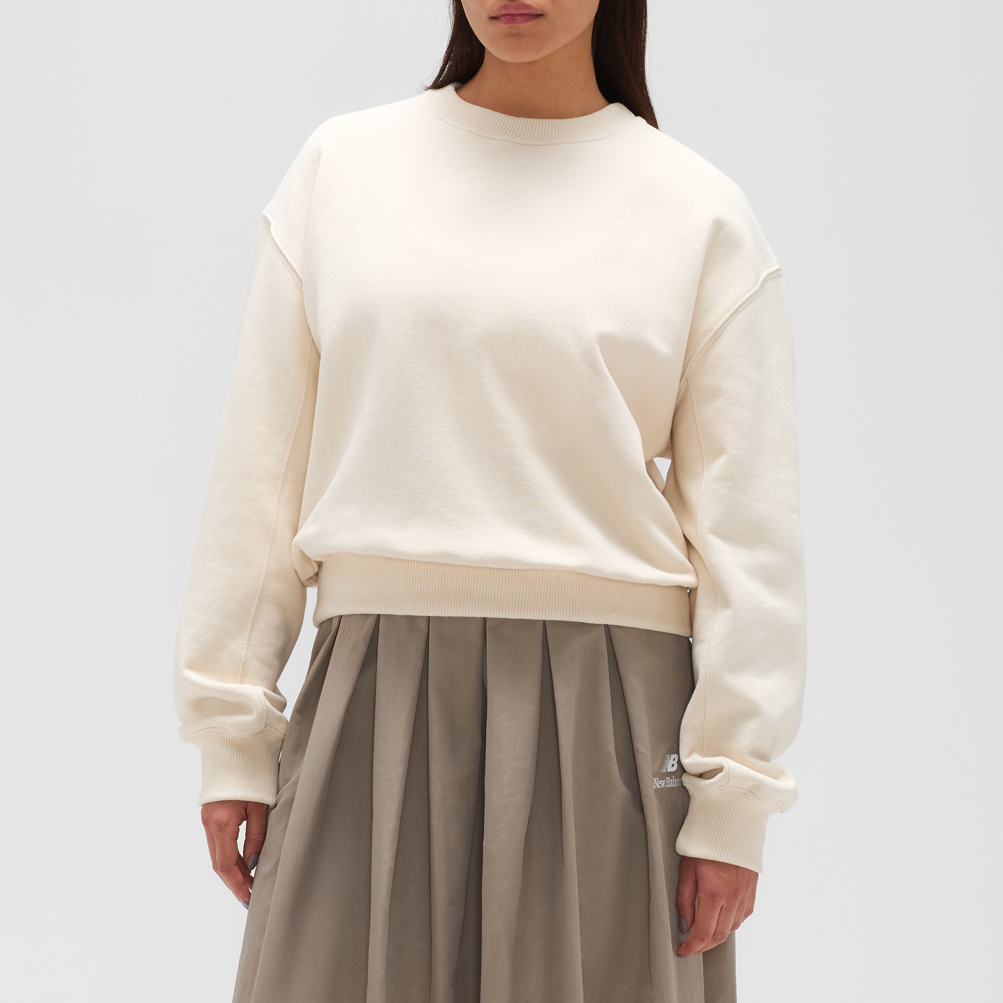 Bluza damska New Balance MADE in USA WT51563LIN – beżowa