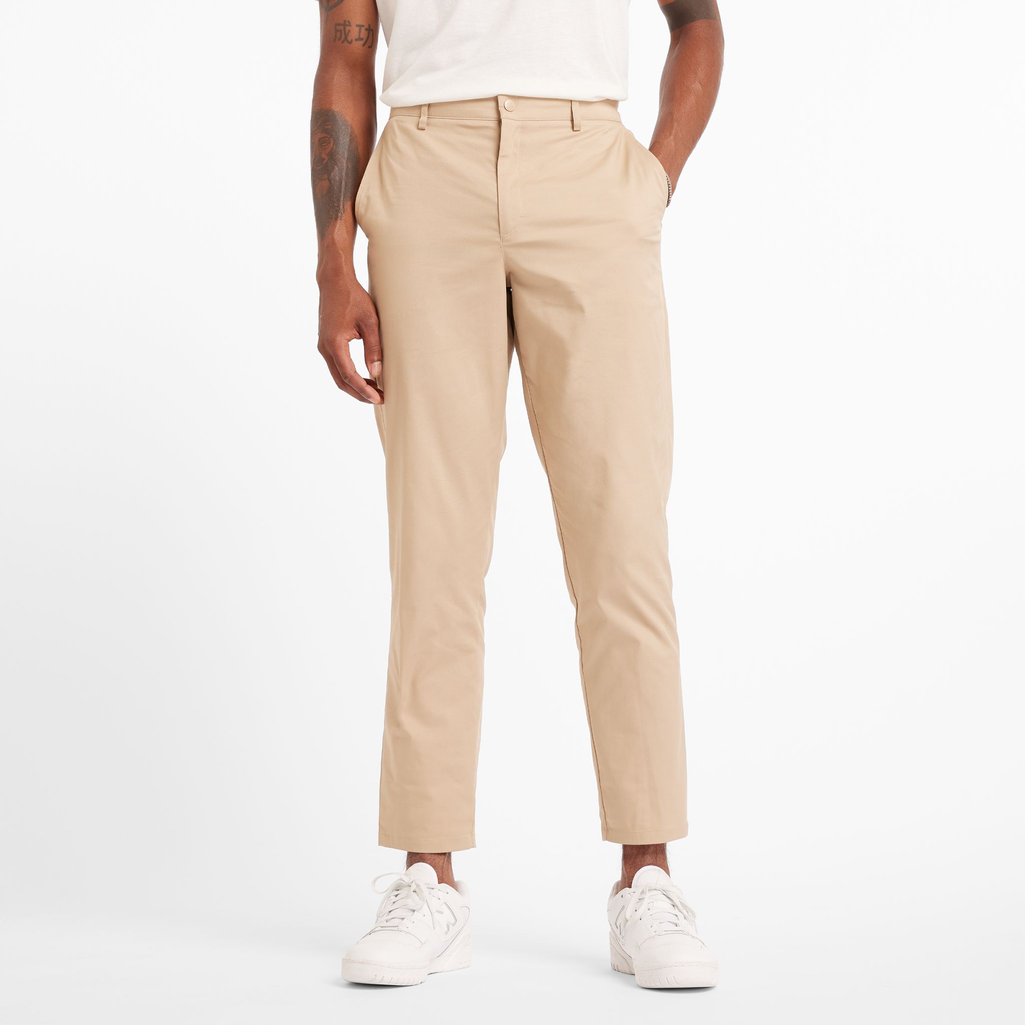 Spodnie męskie New Balance MP43554SOT – beżowe