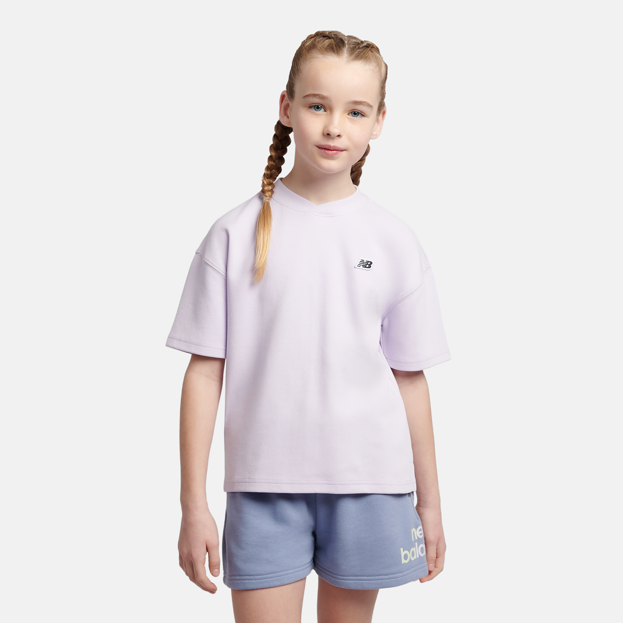 Koszulka dziecięca New Balance LAKG0135RIG – fioletowa