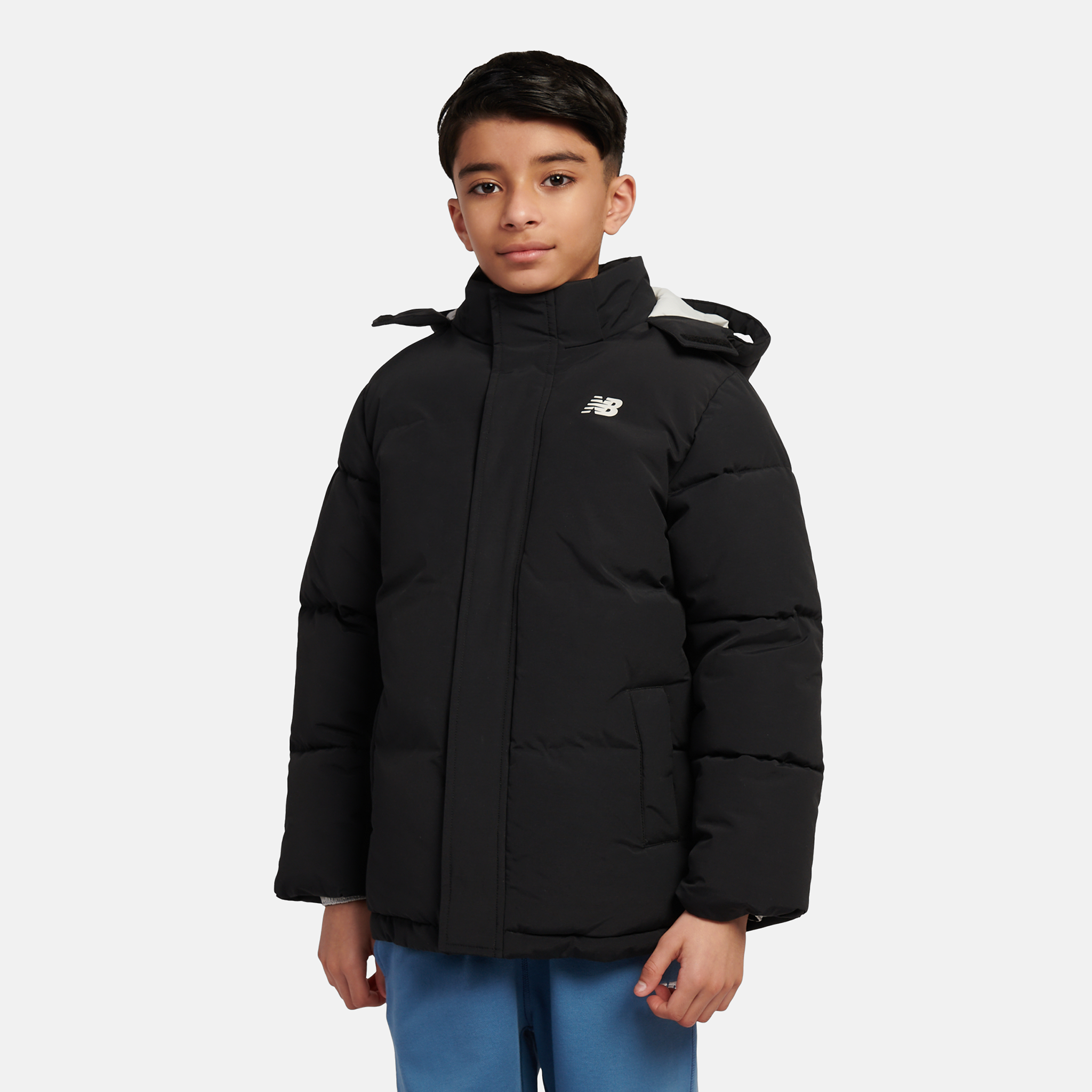 Kurtka dziecięca New Balance LAKB0287BK – czarna