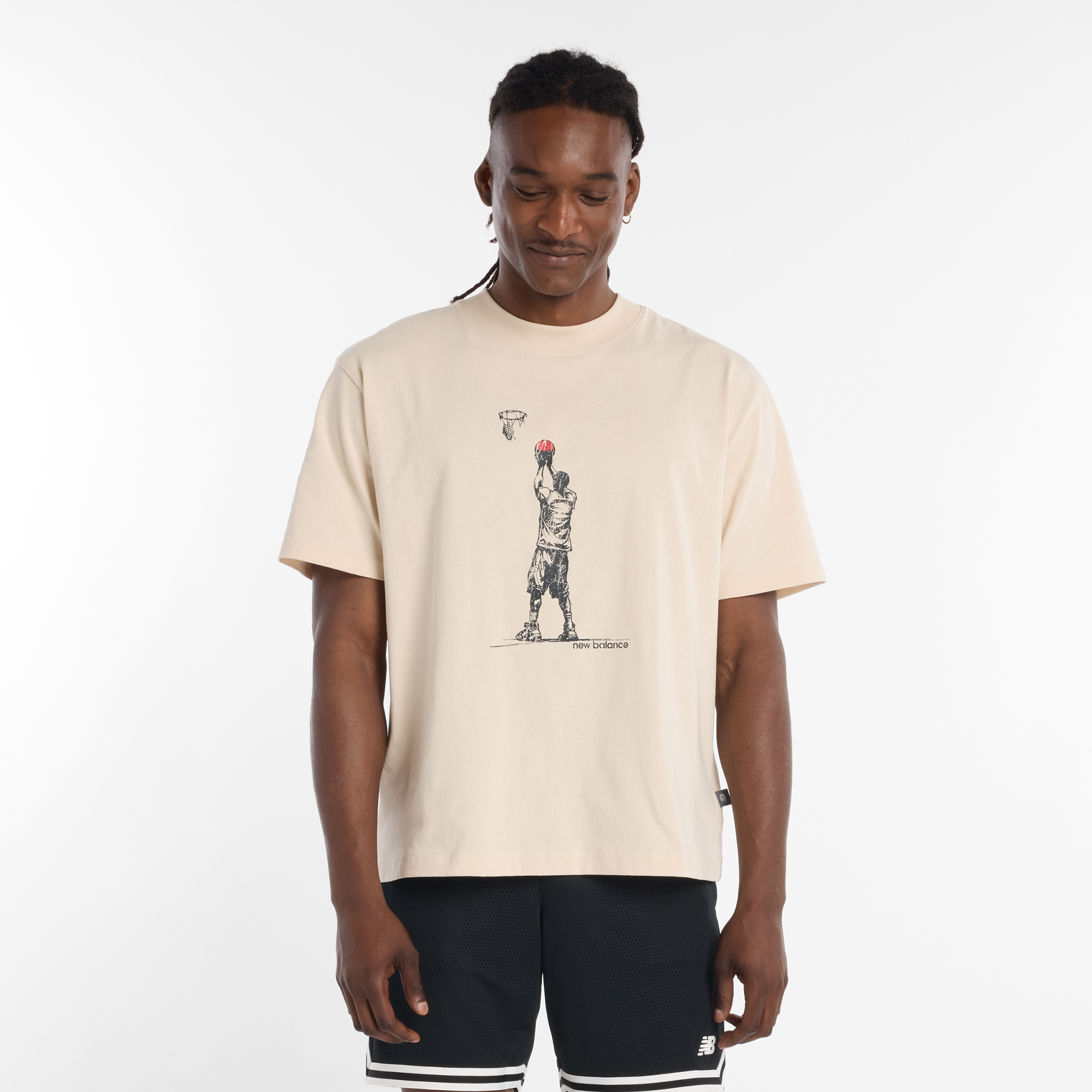 Koszulka męska New Balance MT53611BIS – beżowa